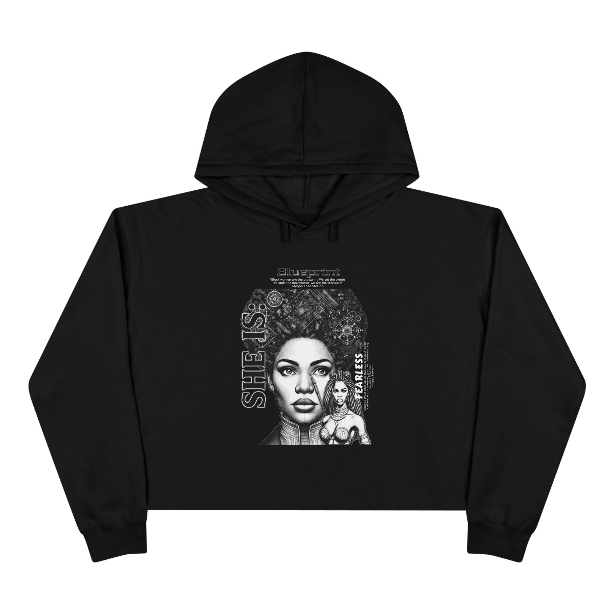 SHE IS: Crop Hoodie
