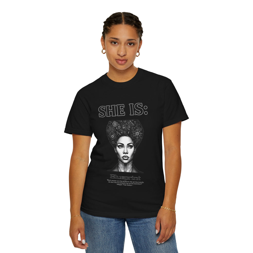 SHE IS:  BLUEPRINT  T-shirt
