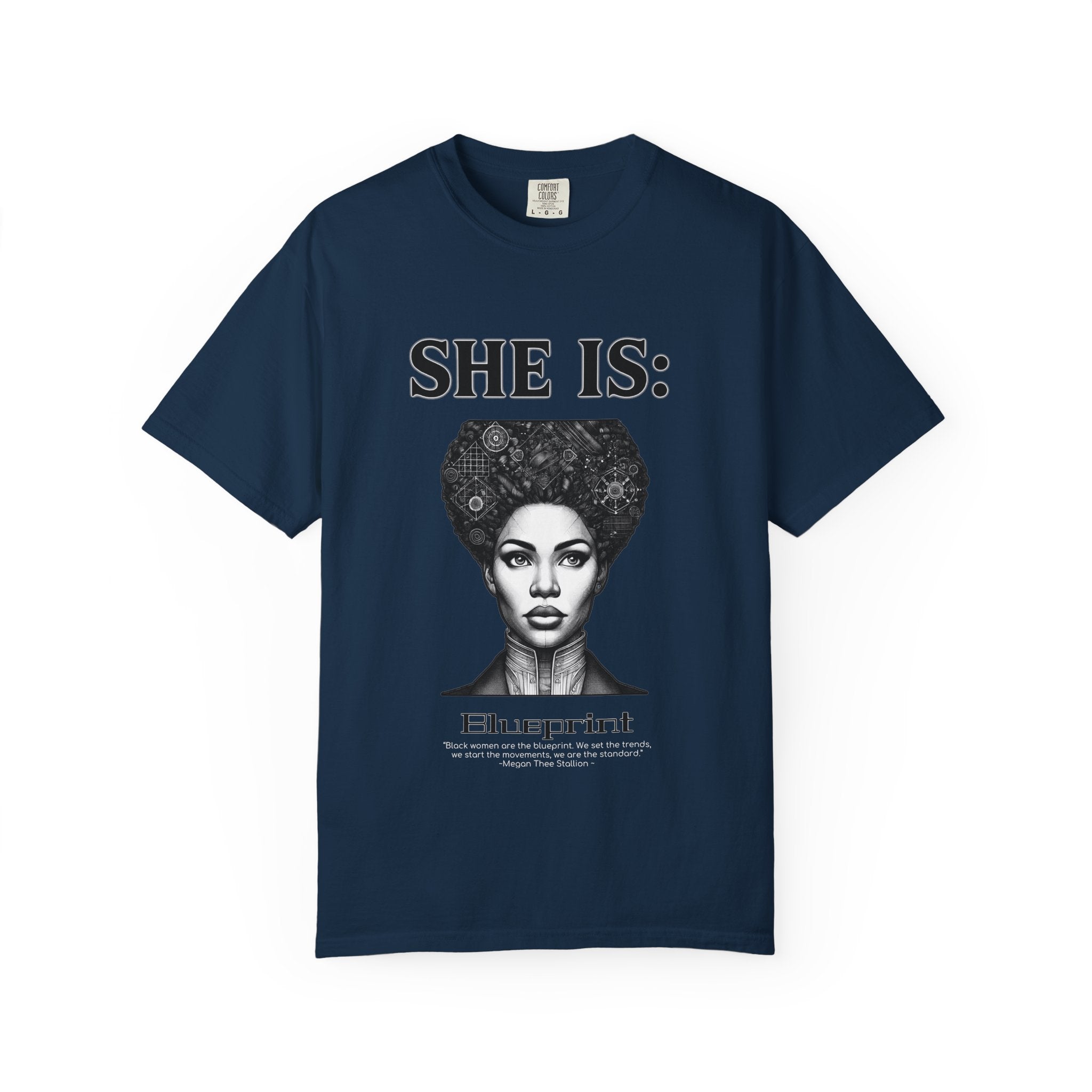SHE IS:  BLUEPRINT  T-shirt